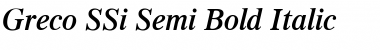 Greco SSi Semi Bold Italic