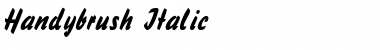 Handybrush Italic Font