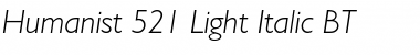 Humanst521 Lt BT Light Italic Font