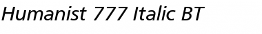 Humnst777 BT Italic Font