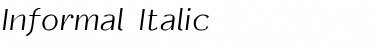 Informal Italic Font