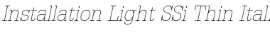 Installation Light SSi Font