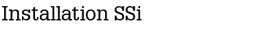 Installation SSi Regular Font