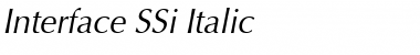 Interface SSi Italic Font