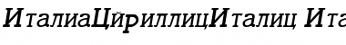 ItaliaCyrillicItalic Italic Font