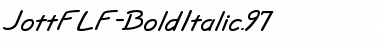 JottFLF-BoldItalic.97 Font