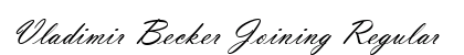 Vladimir Becker Joining Regular font free download