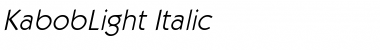 KabobLight Italic Font