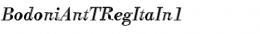 BodoniAntTRegItaIn1 Regular Font