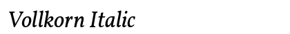 Vollkorn Italic Preview
