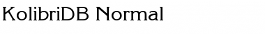 KolibriDB Normal Font