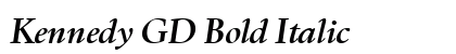 Kennedy GD Bold Italic Preview
