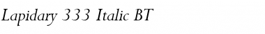 Lapidary333 BT Italic